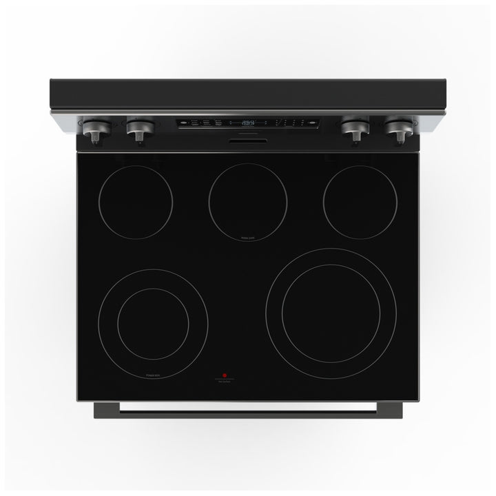 Hisense HBE3502CAS Electric Range, 5.8 cu. ft. Capacity, 30 inch Exterior Width, True Convection, 5 Burners, Storage Drawer, Yes, Manual Clean, 3,300 W Highest Element, Stainless Steel colour