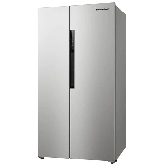 Hamilton Beach HBF1558 Side by Side Refrigerator, 33 inch Width, Counter Depth, 15.6 cu. ft. Capacity, Stainless Look (VCM) color