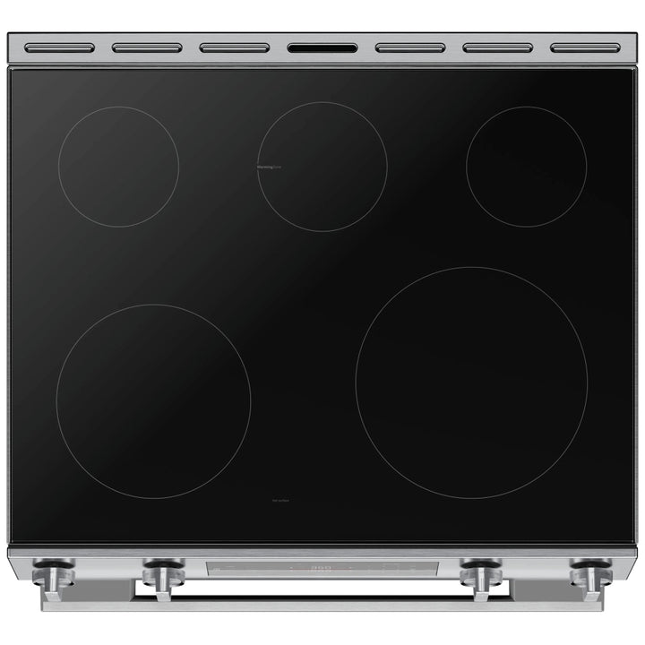 Bosch 100 Series HEF1050MC Electric Range, 5.8 cu. ft. Capacity, 30 inch Exterior Width, Convection, Storage Drawer, Yes, Self Clean, 3,000 W Highest Element, Stainless Steel colour