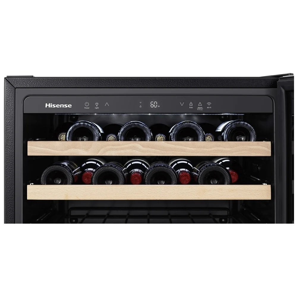 Hisense HWS054N6SS Wine Cooler Under Counter Wine Refrigeration, 24 inch Width, ENERGY STAR Certified, 5.4 cu. ft. Capacity, 54 Wine Bottle Capacity, Stainless Steel colour Built-in or Freestanding