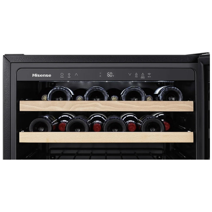 Hisense HWS054N6SS Wine Cooler Under Counter Wine Refrigeration, 24 inch Width, ENERGY STAR Certified, 5.4 cu. ft. Capacity, 54 Wine Bottle Capacity, Stainless Steel colour Built-in or Freestanding