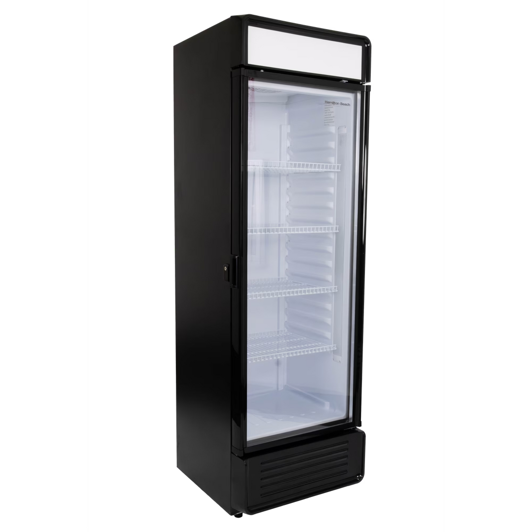 Hamilton Beach, 13.3 Cu.Ft.Commercial Glass Display Refrigerator, Black