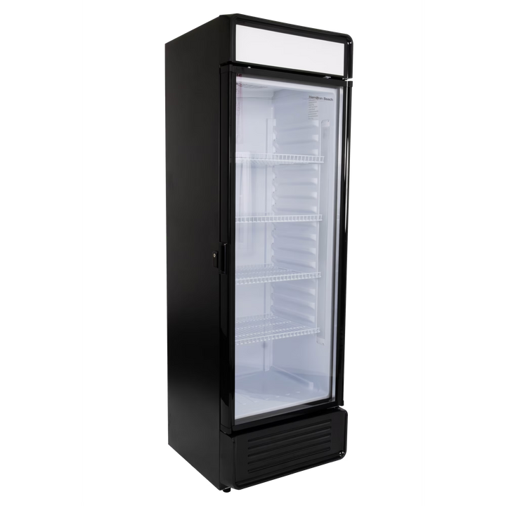 Hamilton Beach, 13.3 Cu.Ft.Commercial Glass Display Refrigerator, Black