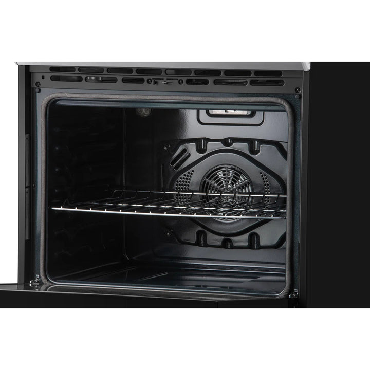 Hamilton Beach HBRD370 Dual Fuel Range, 5 cu. ft. Capacity, 30 inch Exterior Width, Convection, 5 Burners, Air Fry, Self Clean, Stainless Steel color.  HBRD370