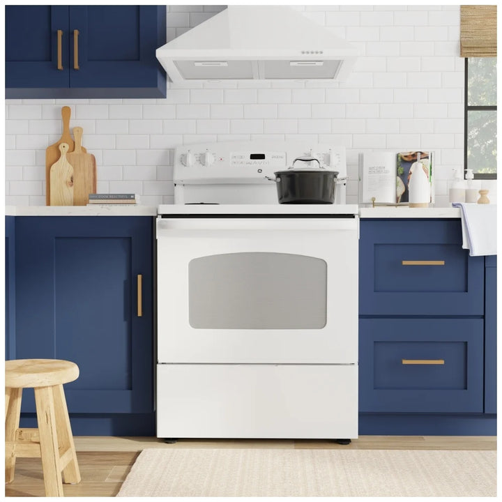 GE 30" Electric Freestanding Range with Storage Drawer Stainless Steel - JCBS250SMSS