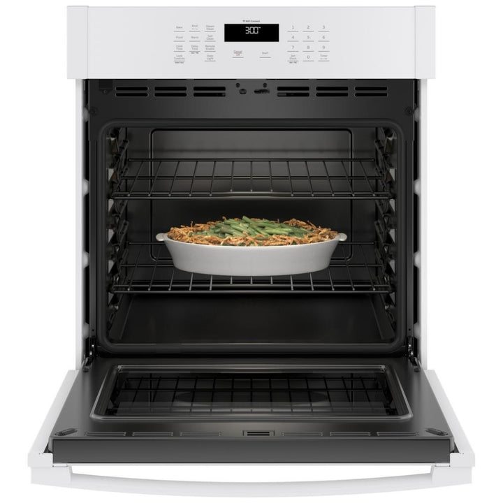 GE JKS3000DNWW Single Wall Oven, 27 inch Exterior Width, Self Clean, 4.3 cu. ft. Capacity, Wifi Enabled, White colour