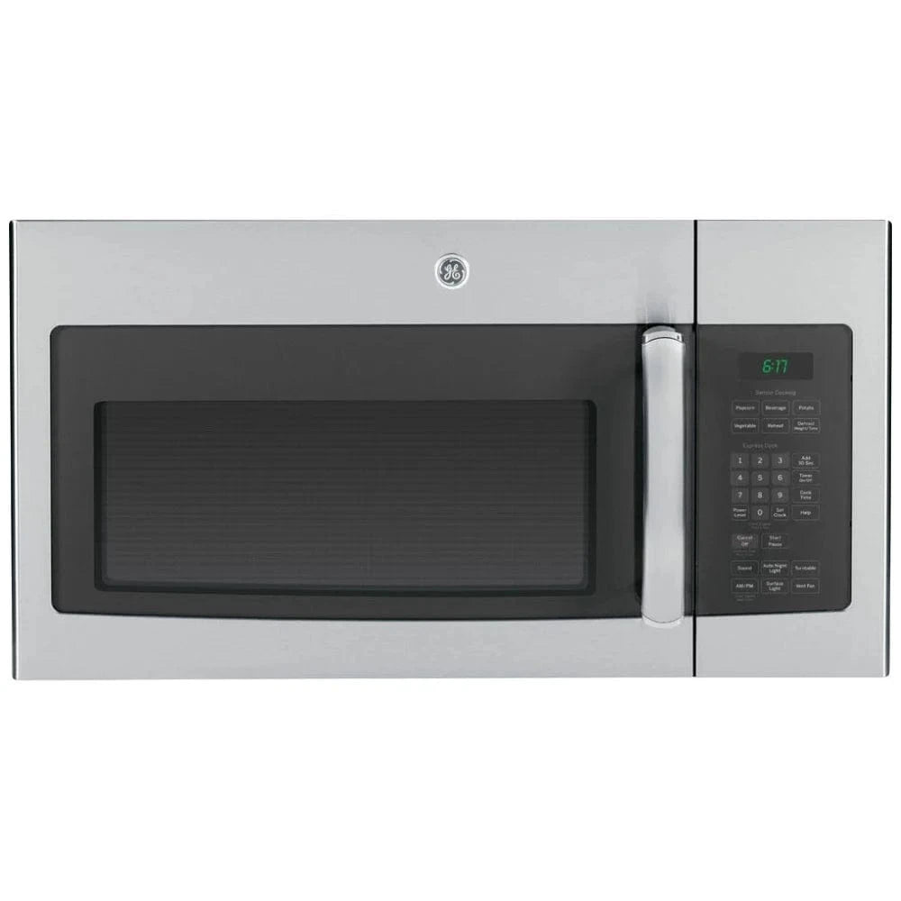 GE JVM1635SFC Over the Range Microwave, 30 inch Exterior Width, 1.6 cu. ft. Capacity, 300 CFM, 1,000 W Watts, Halogen , Stainless Steel color