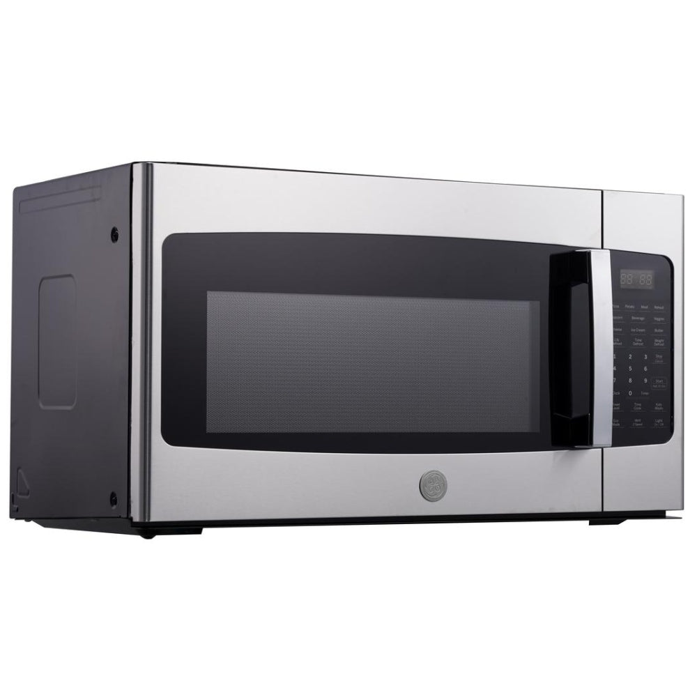 GE JVM2165SMSS Over the Range Microwave, 30 inch Exterior Width, 1.6 cu. ft. Capacity, 300 CFM, 1,000 W Watts, Halogen , Stainless Steel colour