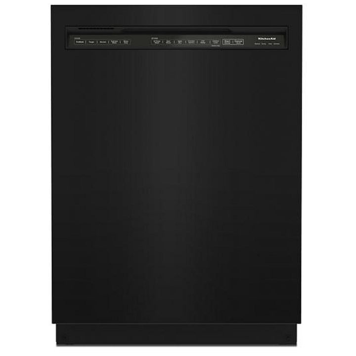 KitchenAid KDFE204KBL Dishwasher, 24 inch Exterior Width, 39 dB Decibel Level, Full Console, Stainless Steel (Interior), 5 Wash Cycles, 13 Capacity (Place Settings), Black colour SatinGlide Racks