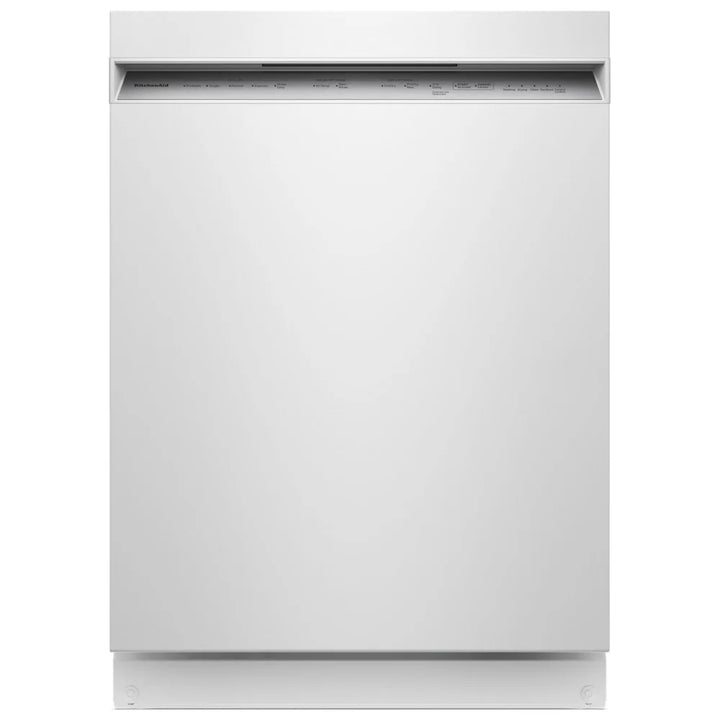 KitchenAid KDFS224SWH Dishwasher, 24 inch Exterior Width, 47 dB Decibel Level, Fully Integrated, Stainless Interior, 5 Wash Cycles, 13 Capacity (Place Settings), 3 Loading Racks, White colour