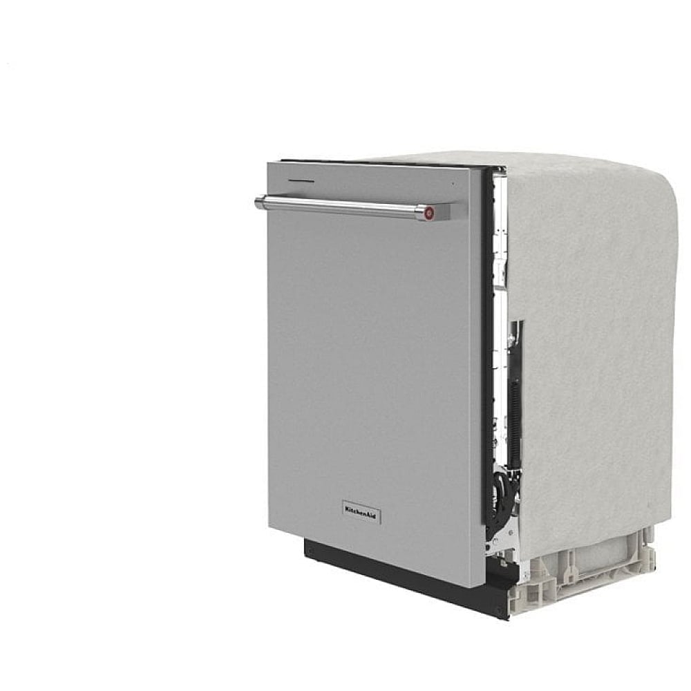 KitchenAid KDTE204KPS Dishwasher, 24 inch Exterior Width, 39 dB Decibel Level, Fully Integrated, Stainless Steel (Interior), 5 Wash Cycles, 13 Capacity (Place Settings), 3 Loading Racks, Stainless Steel color Satin Glide Racks