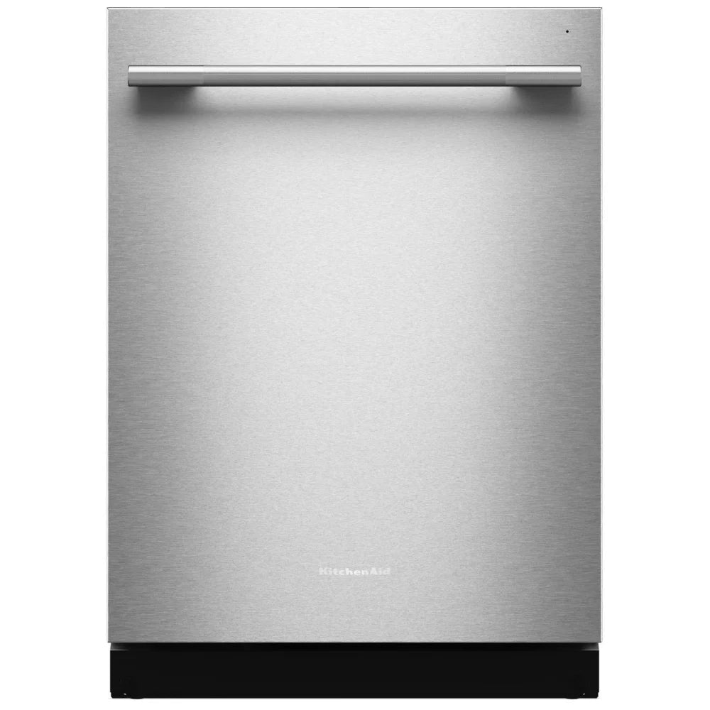 KitchenAid KDTS424SPS Dishwasher, 24 inch Exterior Width, 44 dB Decibel Level, Fully Integrated, Stainless Interior, 5 Wash Cycles, 16 Capacity (Place Settings), 3 Loading Racks, PrintShield Stainless Steel colour SatinGlide Racks