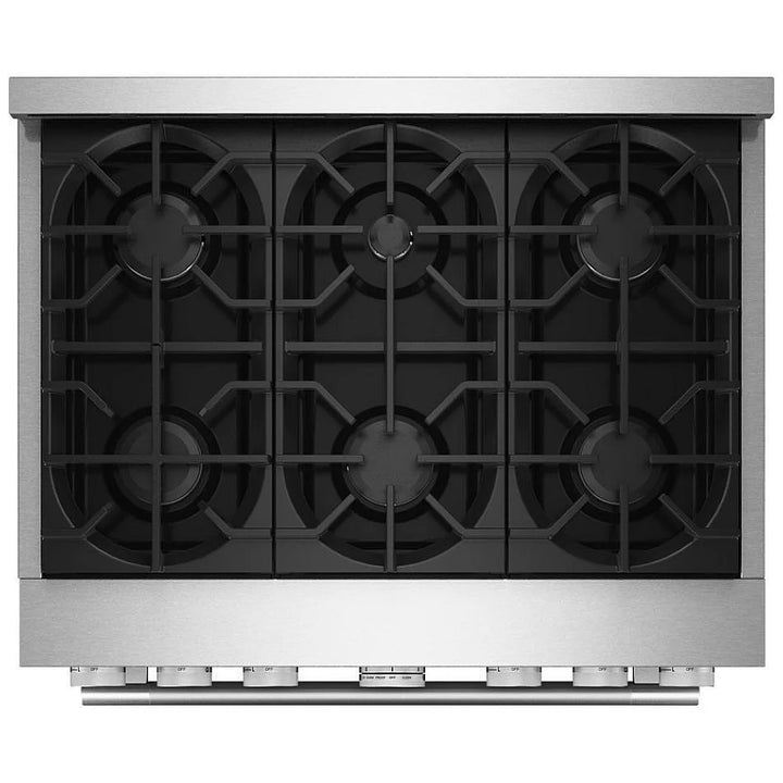 KitchenAid KFGS936SSS Gas Range, 5.1 cu. ft. Capacity, 36 inch Exterior Width, Self Clean, True Convection, 6 Burners, Air Fry, 20,000 BTU Highest Burner, Stainless Steel colour, Even-Heat™