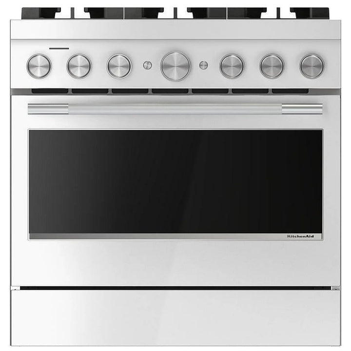 KitchenAid KFGS936SSS Gas Range, 5.1 cu. ft. Capacity, 36 inch Exterior Width, Self Clean, True Convection, 6 Burners, Air Fry, 20,000 BTU Highest Burner, Stainless Steel colour, Even-Heat™