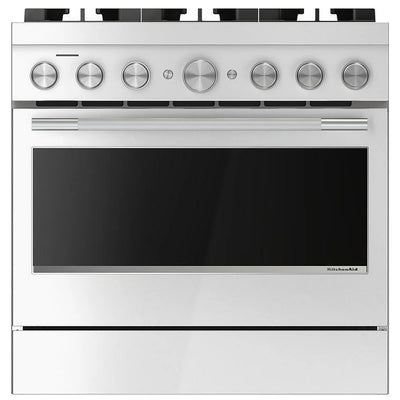 KitchenAid KFGS936SSS Gas Range, 5.1 cu. ft. Capacity, 36 inch Exterior Width, Self Clean, True Convection, 6 Burners, Air Fry, 20,000 BTU Highest Burner, Stainless Steel colour, Even-Heat™