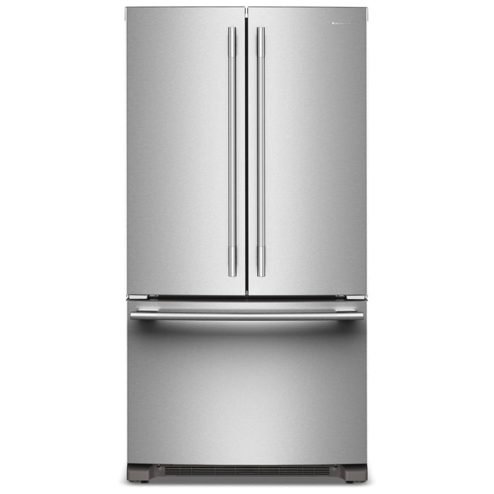 KitchenAid 36" 20 Cu. Ft. French Door Refrigerator w/ Water Dispenser (KRFC136SPS) - PrintShield Stainless