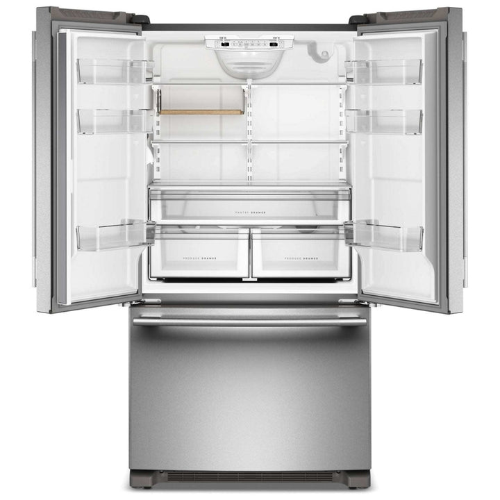 KitchenAid 36" 20 Cu. Ft. French Door Refrigerator w/ Water Dispenser (KRFC136SPS) - PrintShield Stainless