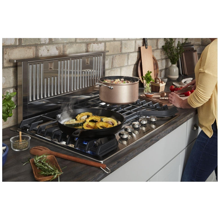 KitchenAid KXD4630YSS Downdraft, 30 inch Exterior Width, 600 CFM, NA, Aluminum Mesh Filter, Stainless Steel colour Blower Included