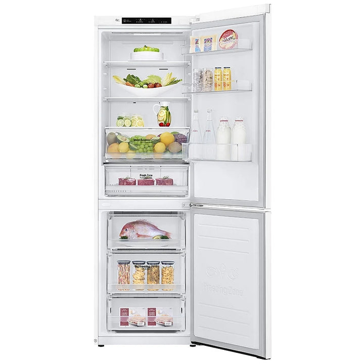 LG LBNC12231W Bottom Freezer Counter Depth Refrigerator, 24 inch Width, Counter Depth, ENERGY STAR Certified, 11.9 cu. ft. Capacity, White colour, DoorCooling+, Multi-Air Flow™, SmartDiagnosis™
