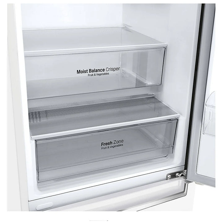 LG LBNC12231W Bottom Freezer Counter Depth Refrigerator, 24 inch Width, Counter Depth, ENERGY STAR Certified, 11.9 cu. ft. Capacity, White colour, DoorCooling+, Multi-Air Flow™, SmartDiagnosis™