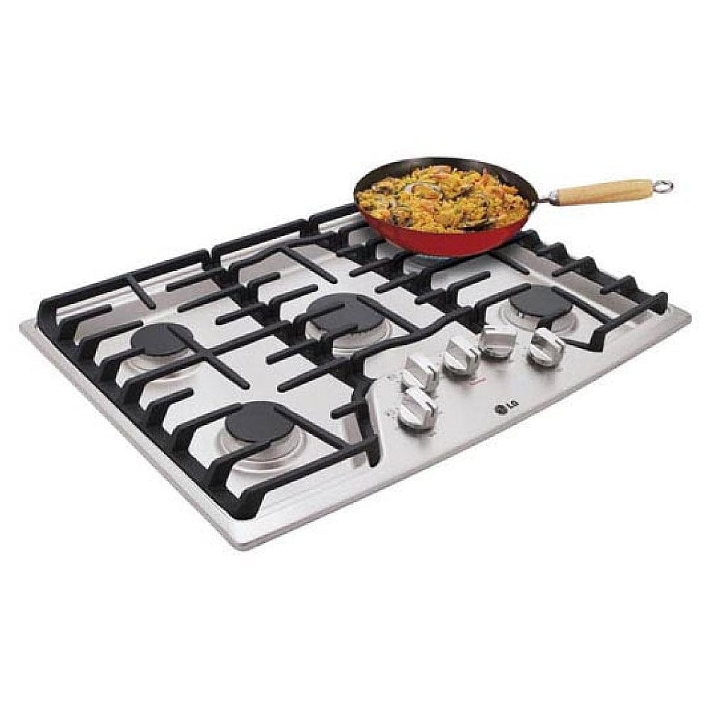 LG LCG3011ST Gas Cooktop, 30 inch Exterior Width, Gas, 5 Burners, Stainless Steel colour SuperBoilâ„¢ 17,000 BTU burner