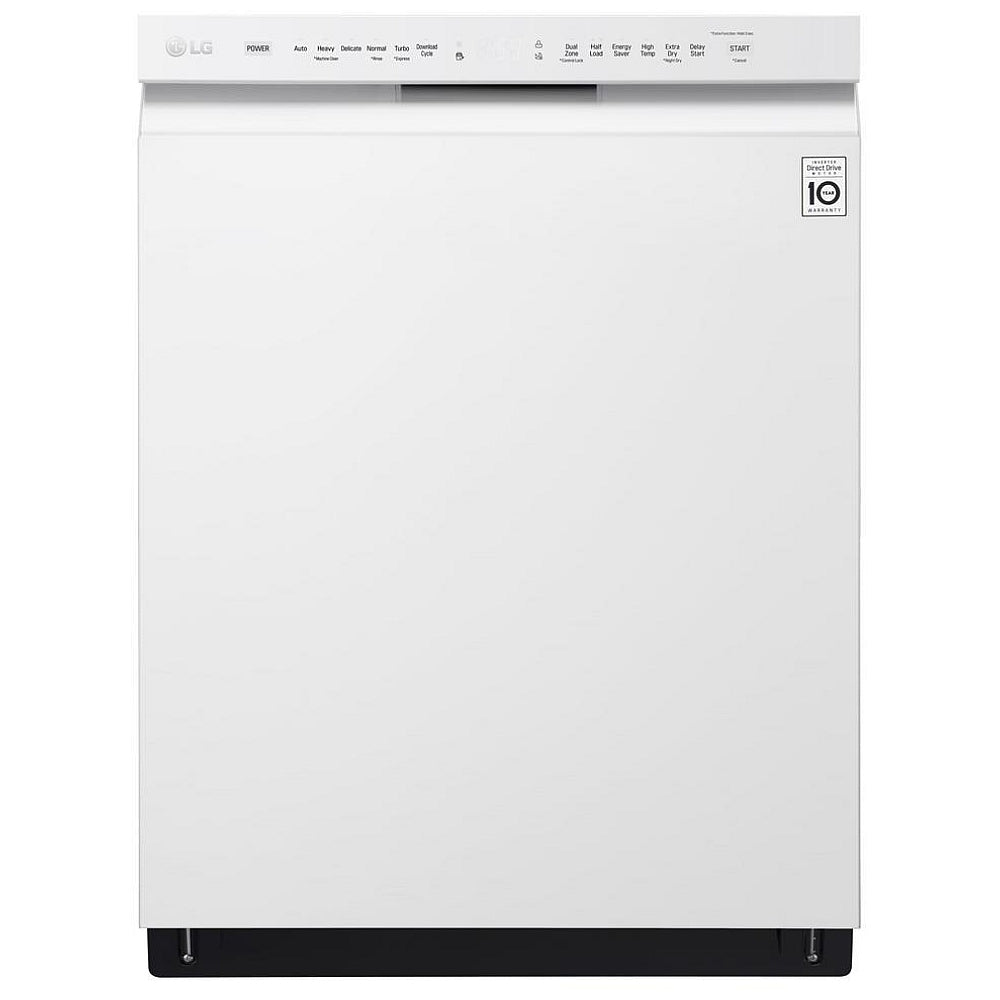 LG LDF5545WW Built-In Undercounter Dishwasher, 24 inch Exterior Width, 48 dB Decibel Level, Full Console, Stainless Steel (Interior), 9 Wash Cycles, 15 Capacity (Place Settings), Hard Food Disposal, 2 Loading Racks, Wifi Enabled, White colour