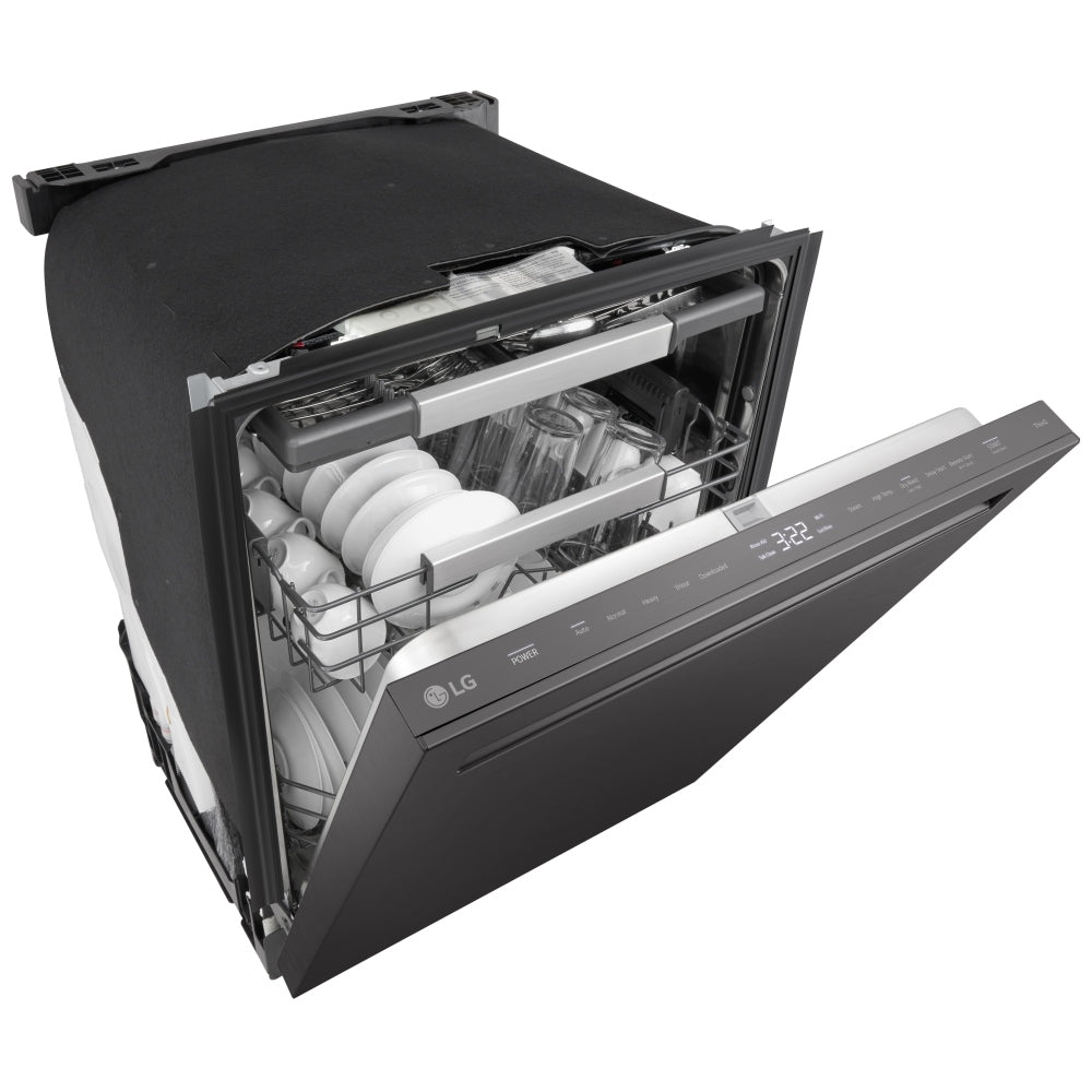 LG LDNPM654D Dishwasher, 24 inch Exterior Width, 44 dB Decibel Level, Fully Integrated, Stainless Interior, 5 Wash Cycles, 16 Capacity (Place Settings), 3 Loading Racks, Wifi Enabled, Black Stainless Steel colour