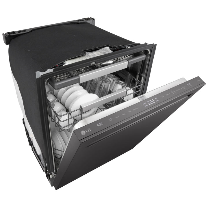 LG LDNPM654D Dishwasher, 24 inch Exterior Width, 44 dB Decibel Level, Fully Integrated, Stainless Interior, 5 Wash Cycles, 16 Capacity (Place Settings), 3 Loading Racks, Wifi Enabled, Black Stainless Steel colour
