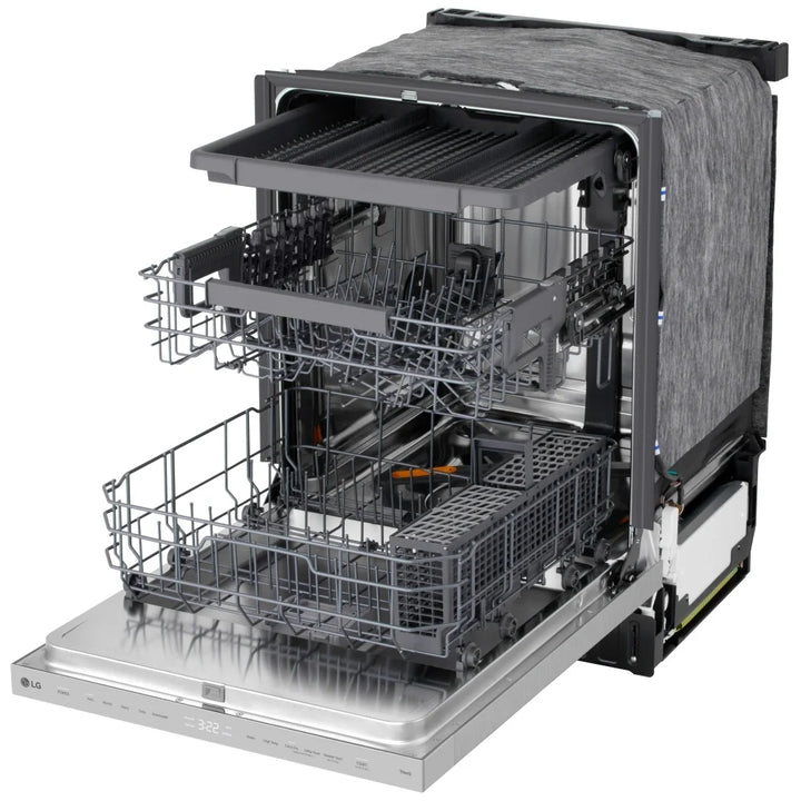 LG LDNPQ44S Dishwasher, 24 inch Exterior Width, 46 dB Decibel Level, Fully Integrated, Stainless Interior, 5 Wash Cycles, 16 Capacity
