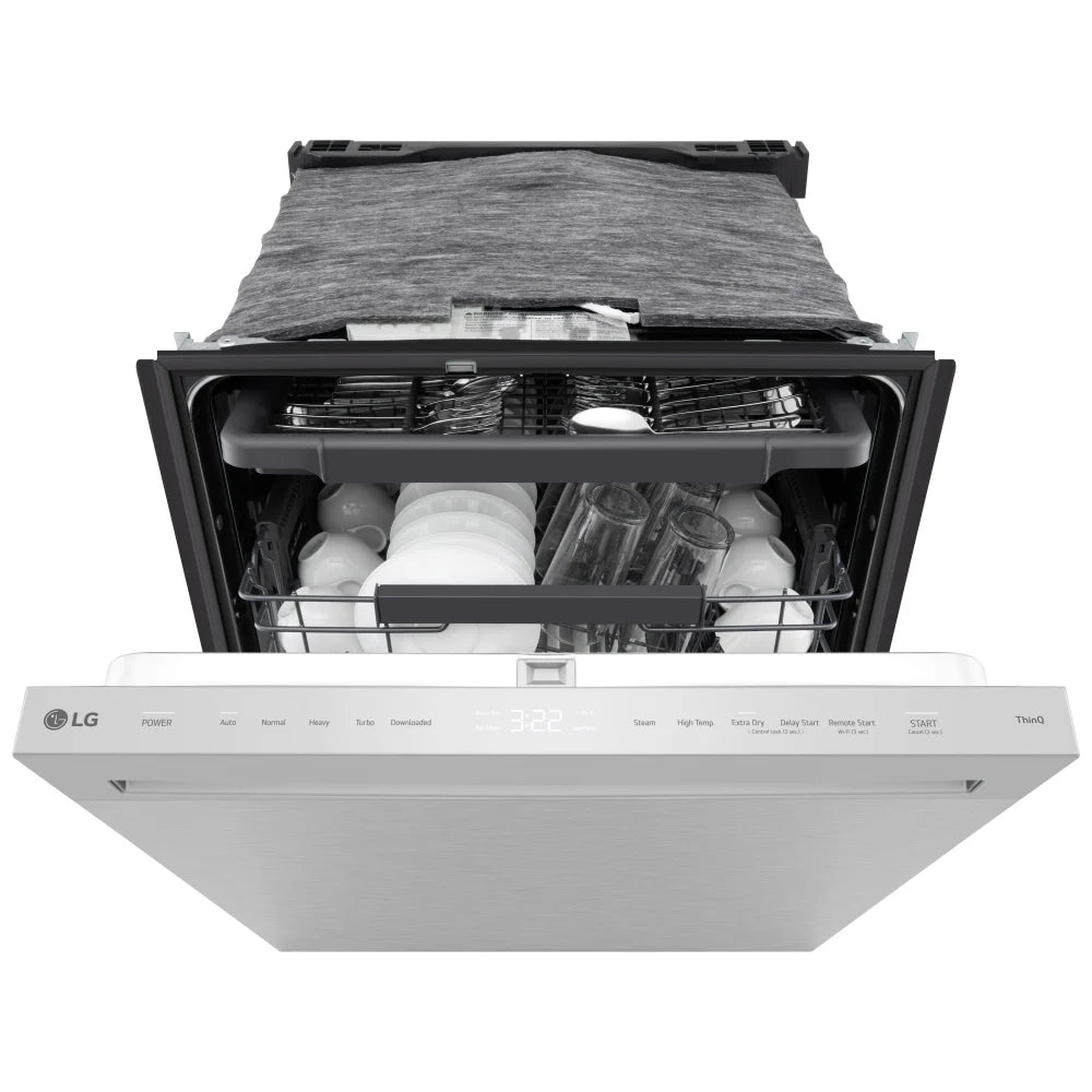 LG LDNPQ44S Dishwasher, 24 inch Exterior Width, 46 dB Decibel Level, Fully Integrated, Stainless Interior, 5 Wash Cycles, 16 Capacity