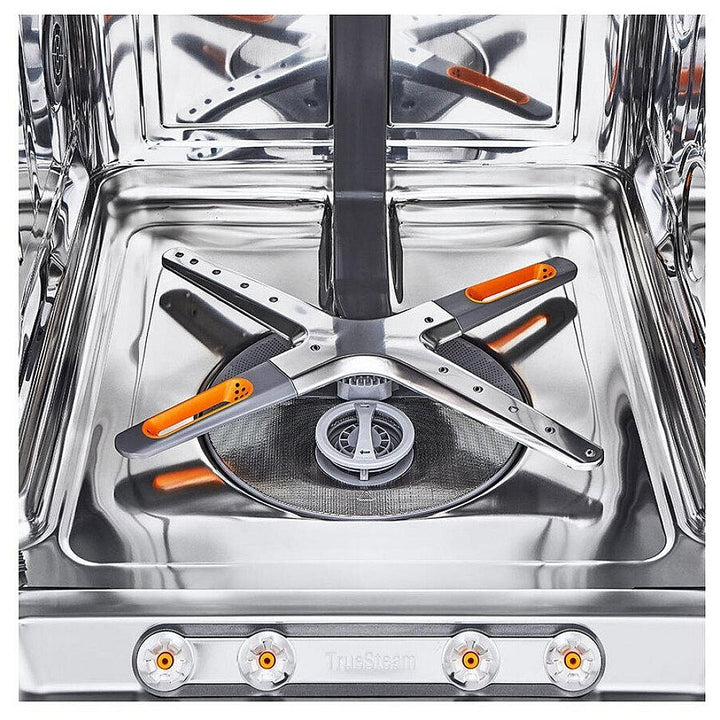 LG LDPS6762S Dishwasher, 24" Exterior Width, 44 dB Decibel Level, Fully Integrated, Stainless Steel (Interior), 10 Wash Cycles, 15 Capacity (Place Settings), 3 Loading Racks, Wifi Enabled, Stainless Steel color Glide Rail, True Steam