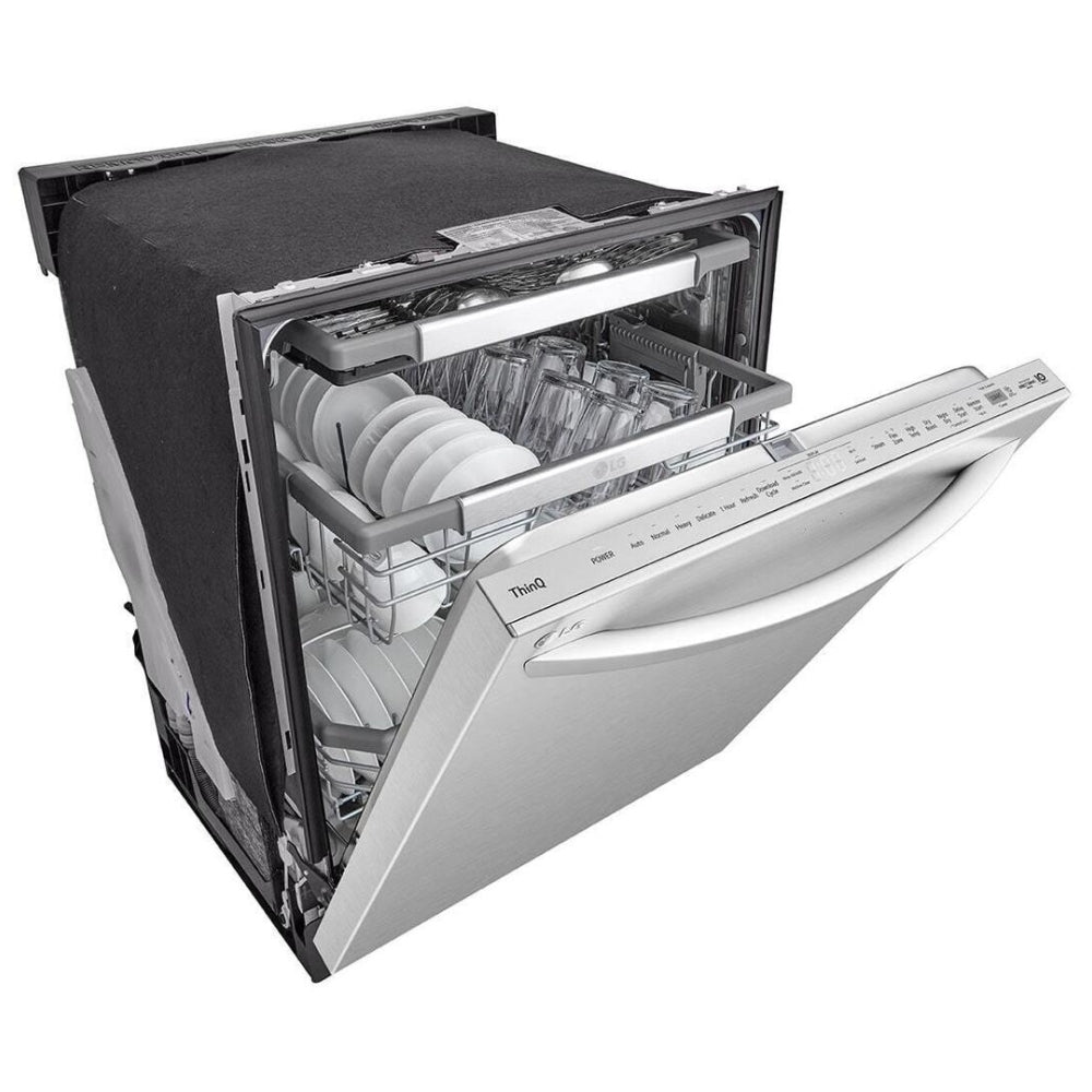 LG Electronics LDPH7972S 24-inch Top Control Smart Dishwasher in Smudgeproof Stainless Steel with One Hour Wash & Dynamic Heat Dry TrueSteam® Cleaning, Adjustable 3rd Rack, 42 dBA - ENERGY STAR®