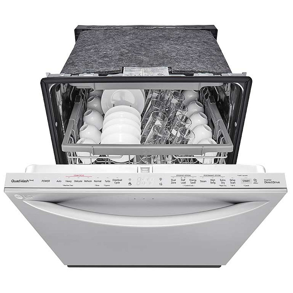 LG LDTS5552S Dishwasher, 24 inch Exterior Width, 46 dB Decibel Level, Fully Integrated, Stainless Interior