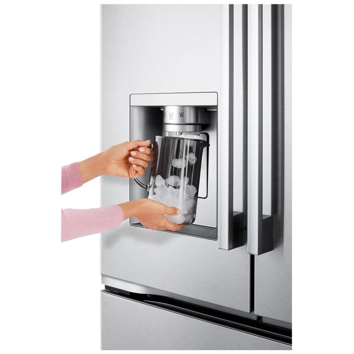 LG LF24Z6530S Bottom Freezer Counter Depth French Door Refrigerator, 36 inch, 23.7 cu. ft. , Water Dispenser (Exterior), Ice Dispenser (Thru Door), ENERGY STAR Certified, Stainless Steel colour, Counter-Depth MAX™ , Craft Ice™, Zero Clearance™