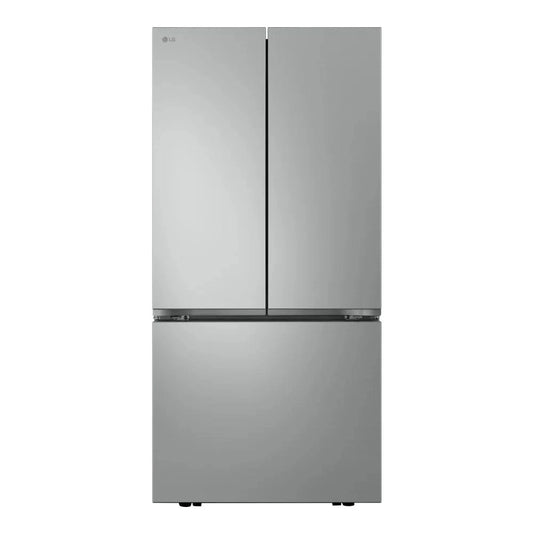LG LF25S6200V Bottom Freezer French Door Refrigerator, 33 inch Width, ENERGY STAR Certified, 25.1 cu. ft. Capacity, Water Dispenser (Exterior), Ice Dispenser (Thru Door), Platinum silver color