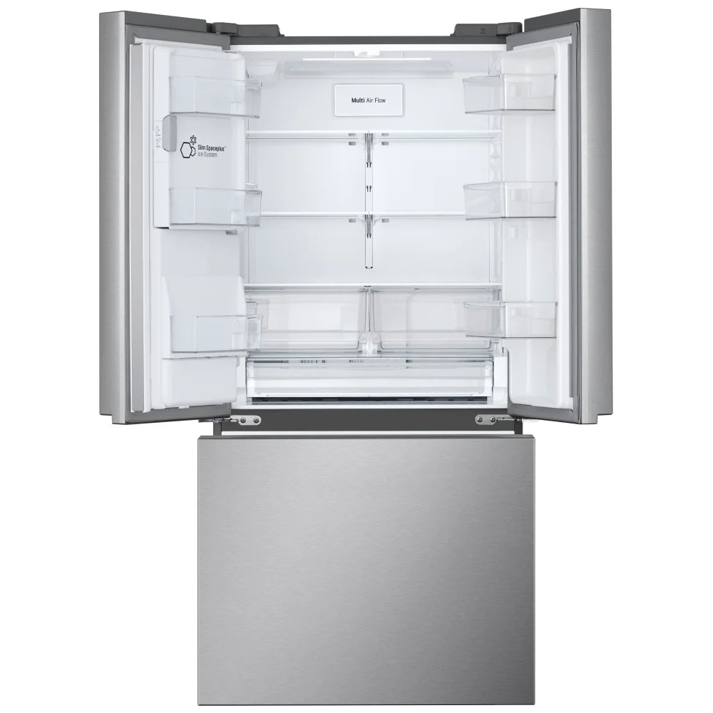 LG LF25S6330S French Door Refrigerator, 33 inch Width, ENERGY STAR Certified, 25 cu. ft. Capacity, Stainless Steel color. Open box