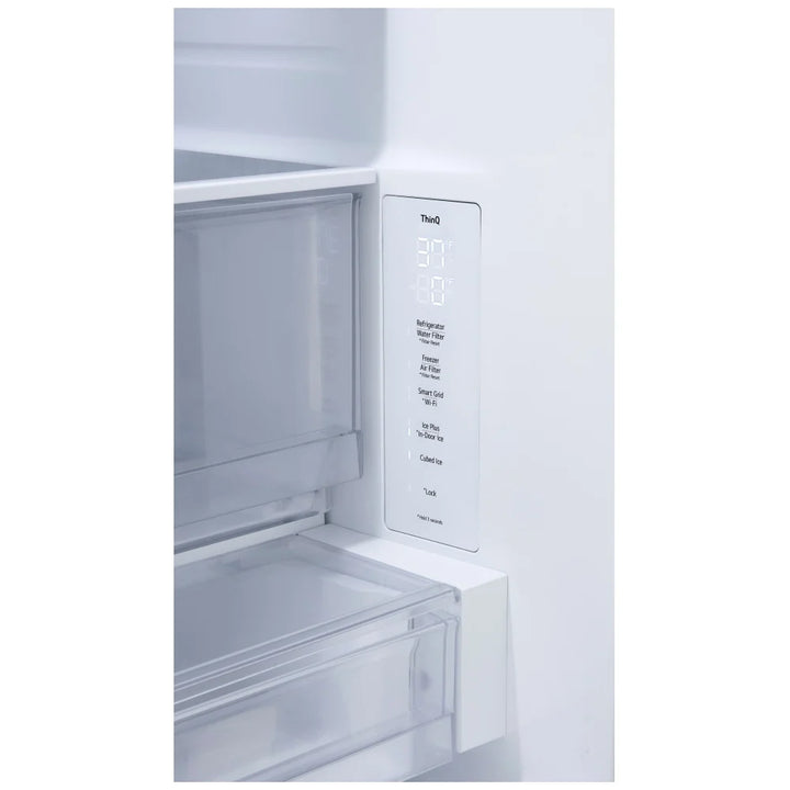 LG LF31WSH63S French Door Refrigerator, 36 inch Width, 31 cu. ft. Capacity, Water Dispenser (Exterior), Ice Dispenser (Thru Door), ENERGY STAR Certified, Stainless Steel colour, DoorCooling+, IcePlus™, Slim SpacePlus ® Ice System, SmartDiagnosis