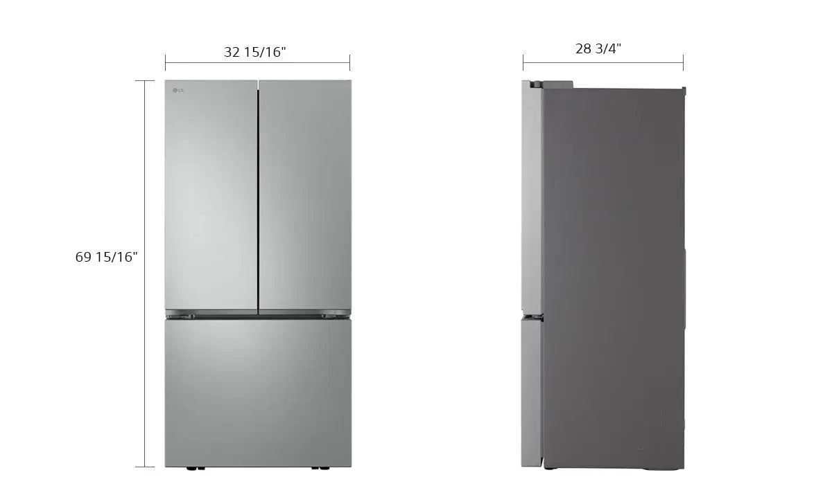 LG 33 in. 20.8 cu ft. Stainless Steel Look Counter-Depth MAX French Door Refrigerator Model  LF21C6000V