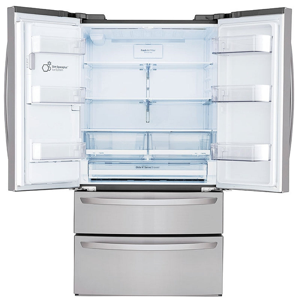 LG LMXS28626S French Door Refrigerator, 36 inch Width, ENERGY STAR Certified, 28.0 cu. ft. Capacity, Stainless Steel color