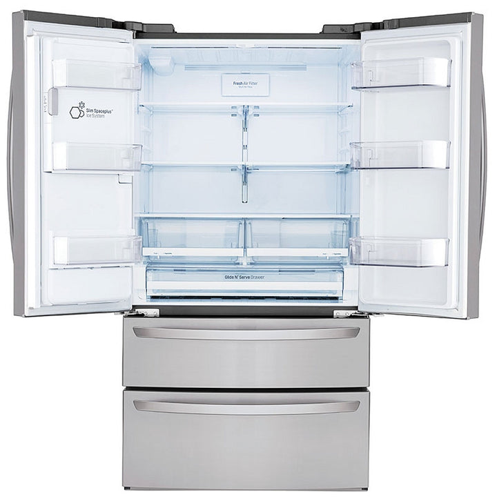 LG LMXS28626S French Door Refrigerator, 36 inch Width, ENERGY STAR Certified, 28.0 cu. ft. Capacity, Stainless Steel color