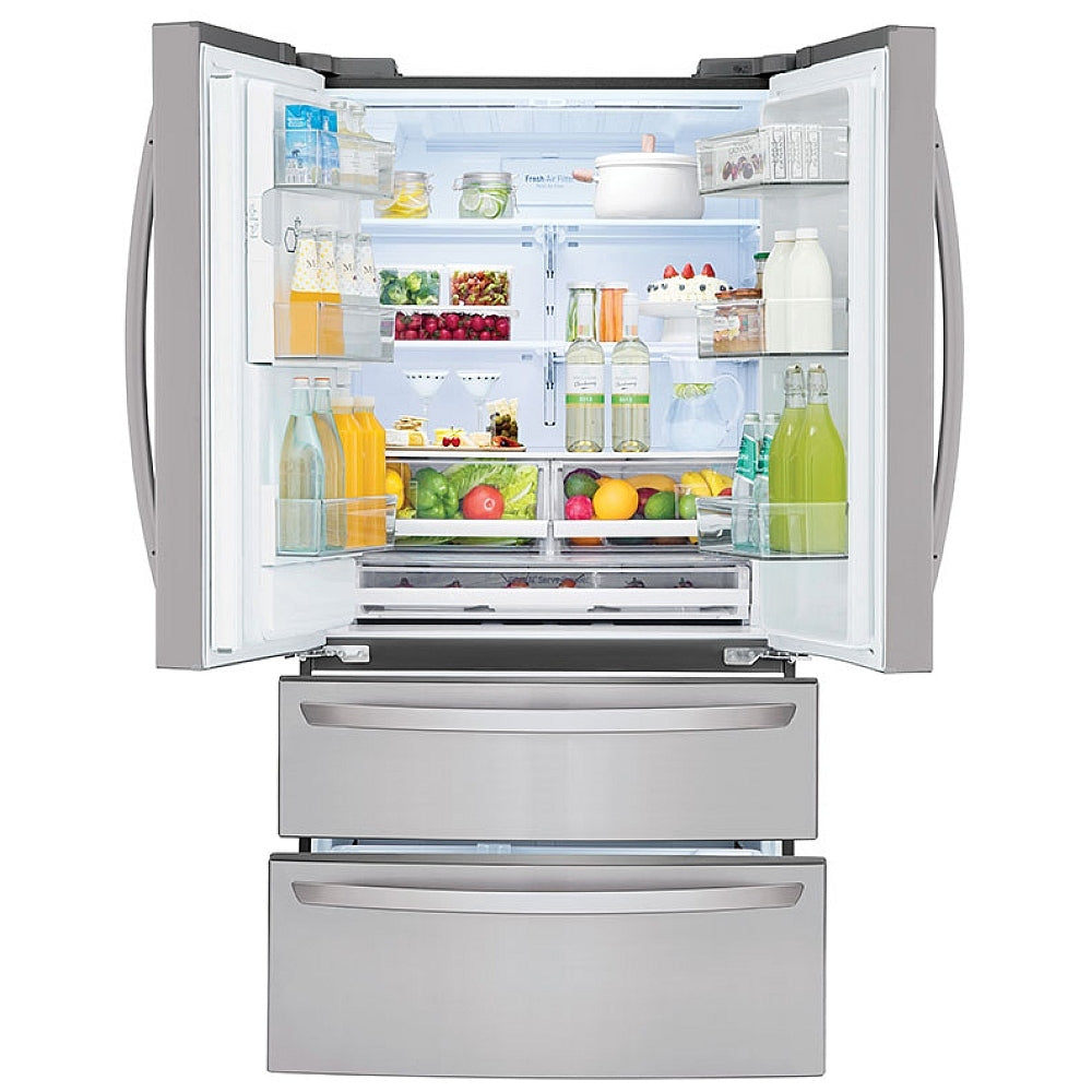 LG LMXS28626S French Door Refrigerator, 36 inch Width, ENERGY STAR Certified, 28.0 cu. ft. Capacity, Stainless Steel color