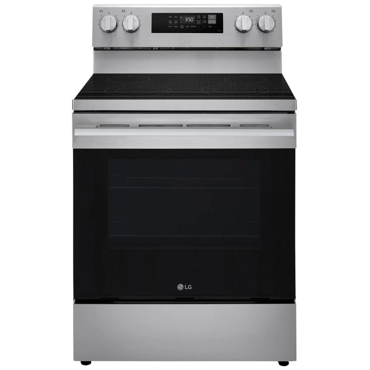 LG LREN6321YE Electric Range, 6.3 cu. ft. Capacity, 30 inch Exterior Width, Convection, 4 Burners, Storage Drawer, Air Fry, Manual Clean, 3,200 W Highest Element