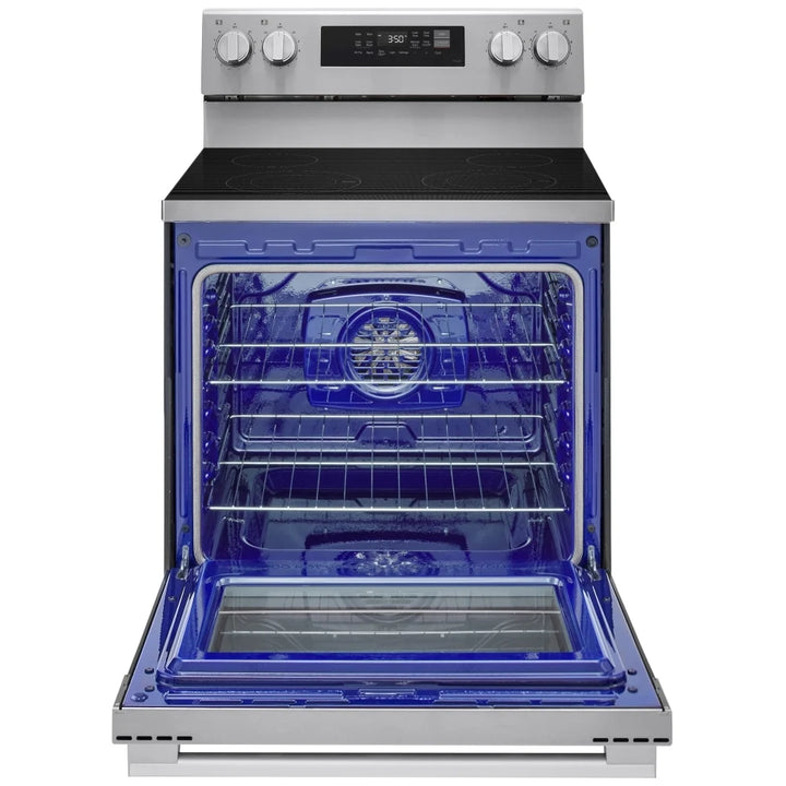LG LREN6321YE Electric Range, 6.3 cu. ft. Capacity, 30 inch Exterior Width, Convection, 4 Burners, Storage Drawer, Air Fry, Manual Clean, 3,200 W Highest Element