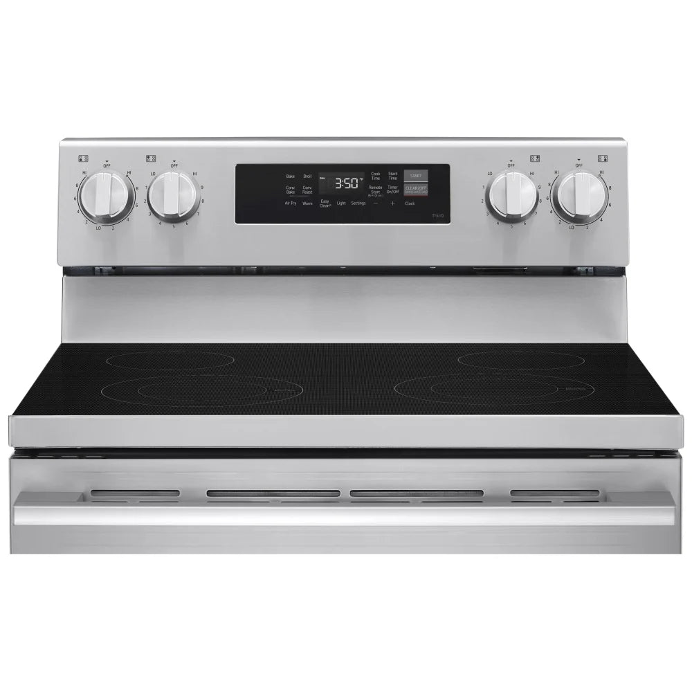 LG LREN6321YE Electric Range, 6.3 cu. ft. Capacity, 30 inch Exterior Width, Convection, 4 Burners, Storage Drawer, Air Fry, Manual Clean, 3,200 W Highest Element