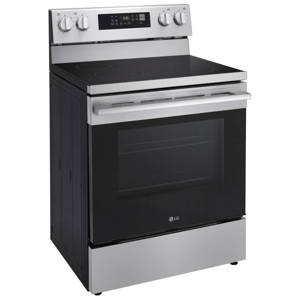 LG LREN6323YE Electric Range, 6.3 cu. ft. Capacity, 30 inch , Convection, 5 Burners, Storage Drawer, Air Fry, Self Clean, 3,200 Watts Highest Burner Element,  Easy Clean®, Pro bake Convection®