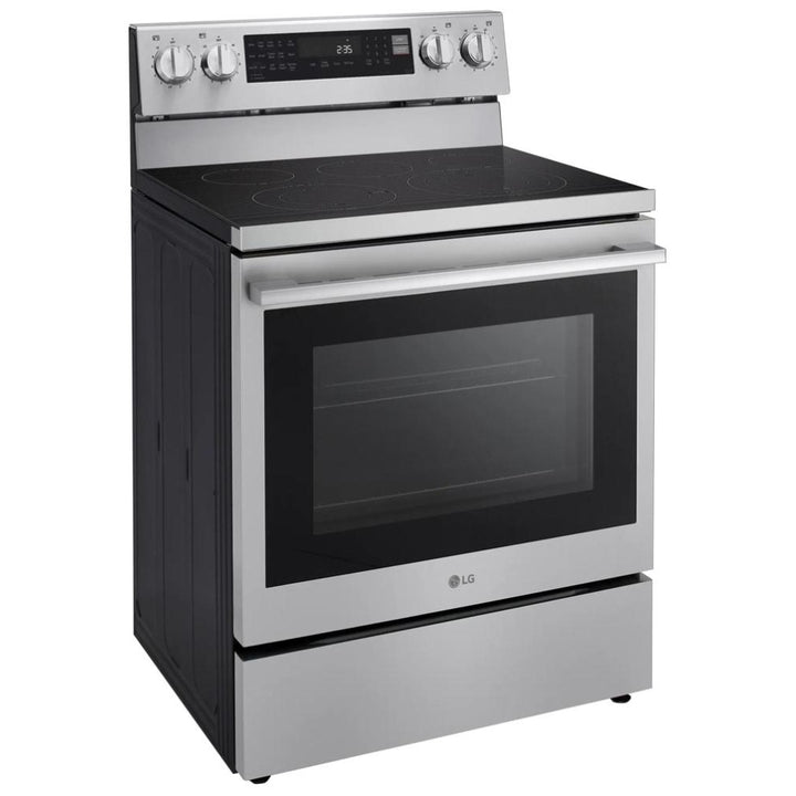 LG LREN6325XE Electric Range, 6.3 cu. ft. Capacity, 30 inch Exterior Width, Convection, 5 Burners, Storage Drawer, Air Fry, Self Clean, 3,200 W Highest Element