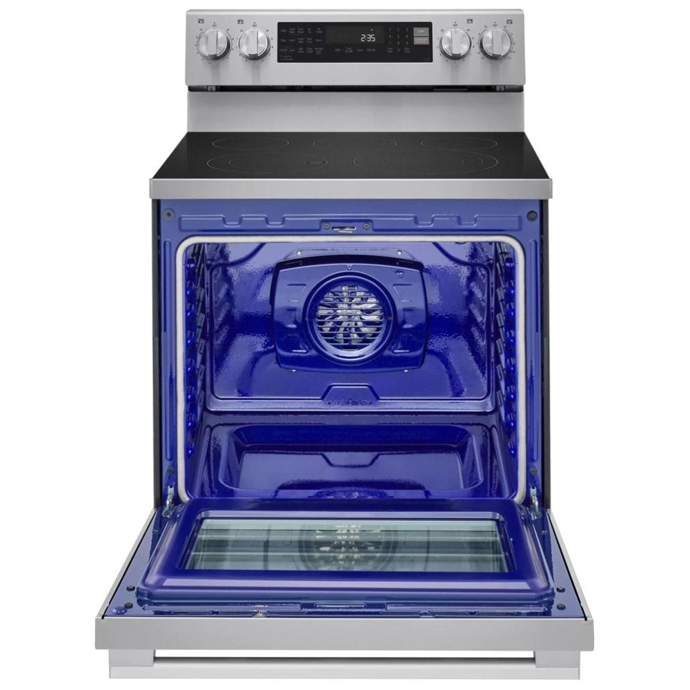 LG LREN6325XE Electric Range, 6.3 cu. ft. Capacity, 30 inch Exterior Width, Convection, 5 Burners, Storage Drawer, Air Fry, Self Clean, 3,200 W Highest Element