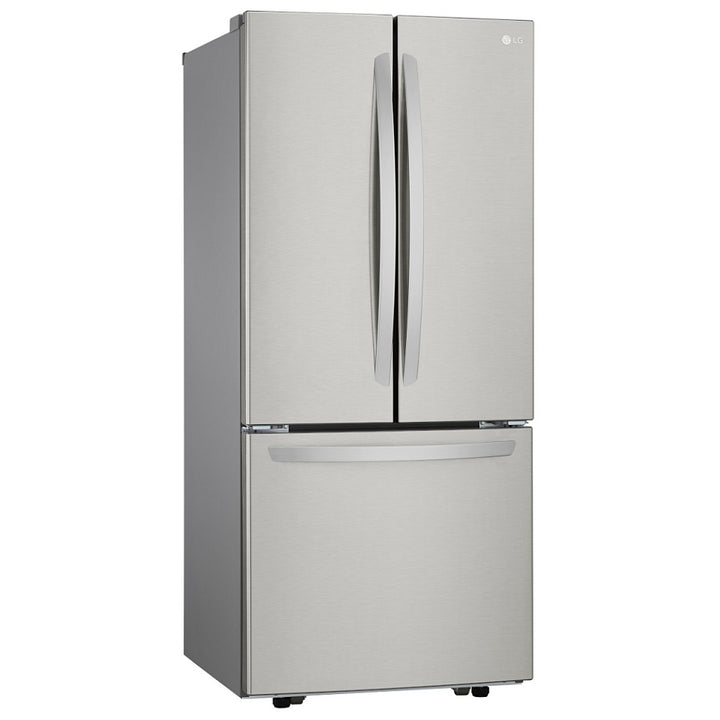 LG LRFNS2200S 30" French Door Refrigerator, 21.8 cu. ft., Stainless Steel. Smart Cooling®, Multi-Air Flow™, Glide N’ Serve™ drawer, SpillProtector™ shelves, ENERGY STAR®. Optional ice maker (special order).