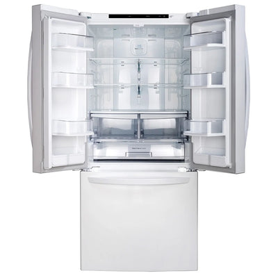 LG LRFNS2200W French Door Refrigerator, 30 inch Width, 21.8 cu. ft. Capacity, Optional Ice Maker (Special Order), ENERGY STAR