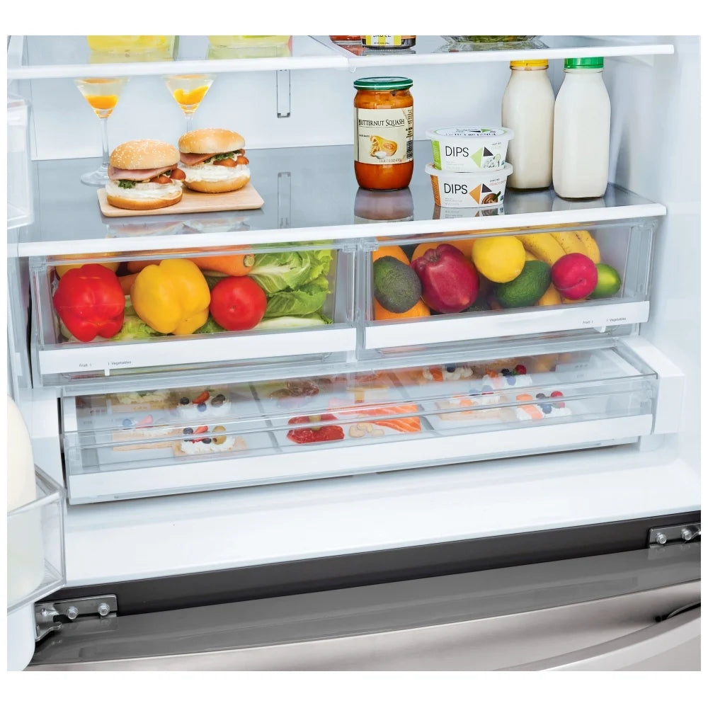 LG LRFS28XBS French Door Refrigerator, 36" Width, ENERGY STAR Certified, 27.7 cu. ft. Capacity, Stainless Steel colour Air Filter